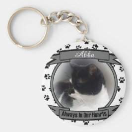 Cat Memorial immer in unseren Herzen Schlüsselanhänger