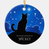 Cat Memorial Individuelle Name Keramik Ornament (Vorne)