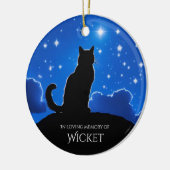 Cat Memorial Individuelle Name Keramik Ornament (Links)