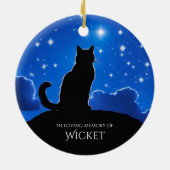 Cat Memorial Individuelle Name Keramik Ornament (Hinten)