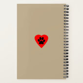 Cat Memorial Journal Khaki Notizblock (Rückseite)