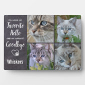 Cat Memorial Keepake Beileid Foto Pet Loss Fotoplatte (Vorderseite)