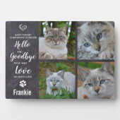 Cat Memorial Keepake Beileid Pet Loss Memorial Fotoplatte (Vorderseite)