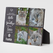Cat Memorial Keepake Beileid Pet Loss Memorial Fotoplatte (Seite)