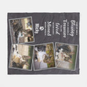 Cat Memorial Keepake Pet Loss Fleecedecke (Vorderseite (Horizontal))