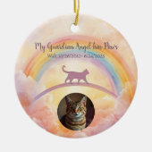 Cat Memorial Keramik Ornament Rainbow Bridge (Vorne)
