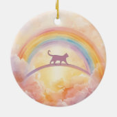 Cat Memorial Keramik Ornament Rainbow Bridge (Hinten)