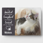 Cat Memorial - Pet Loss Beileid Keepake Cat Foto Fotoplatte (Vorderseite)