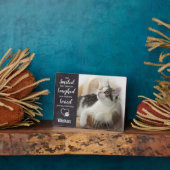 Cat Memorial - Pet Loss Beileid Keepake Cat Foto Fotoplatte (Seite)