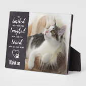 Cat Memorial - Pet Loss Beileid Keepake Cat Foto Fotoplatte (Seite)