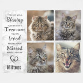 Cat Memorial Pet Loss Foto Collage Fleecedecke (Vorderseite (Horizontal))