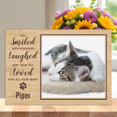 Cat Memorial Pet Loss Foto Fotoplatte