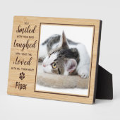 Cat Memorial Pet Loss Foto Fotoplatte (Seite)