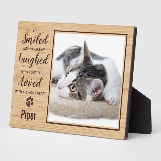 Cat Memorial Pet Loss Foto Fotoplatte (Seite)