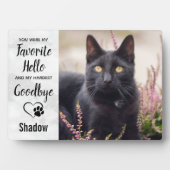 Cat Memorial Pet Loss Fotoplatte (Vorderseite)