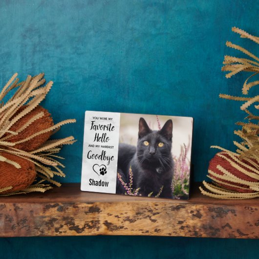 Cat Memorial Pet Loss Fotoplatte (Seite)