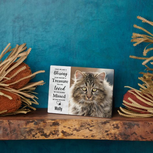 Cat Memorial Pet Loss Fotoplatte (Seite)