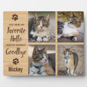 Cat Memorial Pet Loss Keepake Foto Fotoplatte (Vorderseite)