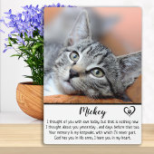 Cat Memorial - Pet Loss Keepake Gift- Cat Beileid Fotoplatte