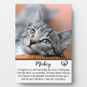 Cat Memorial - Pet Loss Keepake Gift- Cat Beileid Fotoplatte (Vorderseite)