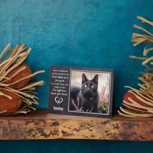 Cat Memorial Pet Loss Paw Print Heft Foto Fotoplatte (Seite)