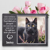Cat Memorial Pet Loss Paw Print Heft Foto Fotoplatte