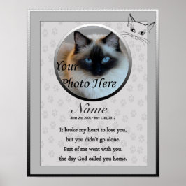 Cat Memorial Poster Print - Religiöse Verse