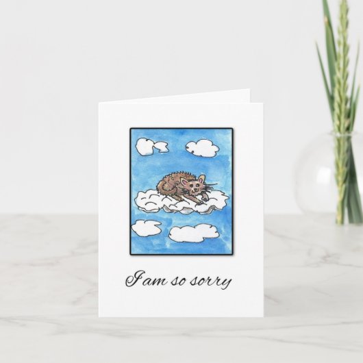 Cat Memorial, Sympathy Card Karte (Vorderseite)
