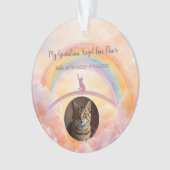Cat Memorial Watercolor Rainbow Bridge Ornament (Vorderseite)