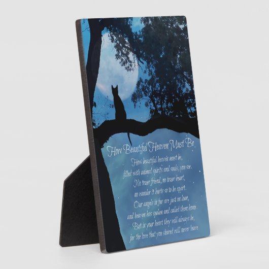 Cat Memorial Wie schön der Himmel einfach sein mus Fotoplatte (Seite)