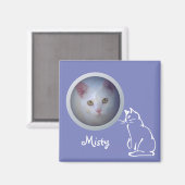 Cat Memory Add a Foto - Sweet Custom Pet Memorial Magnet (Vorderseite/Rückseite)