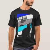 Cat Menorah Hanukkah Cute Kitten Chanukah Jewish H T-Shirt (Vorderseite)
