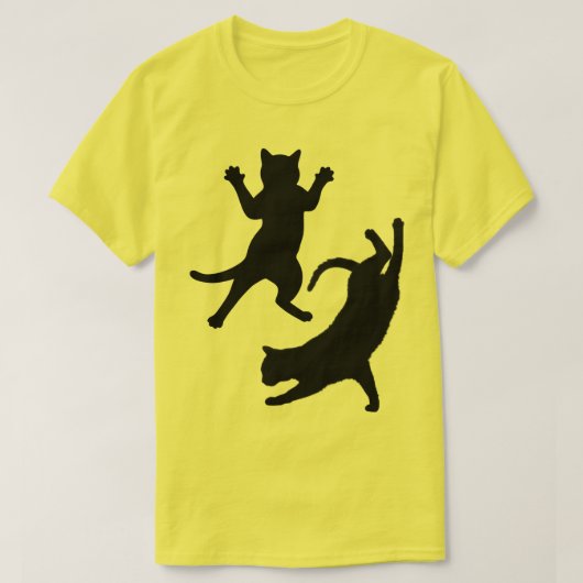 Cat Mens Tshirts | Niedlich Funny Cat Silhouette (Design vorne)