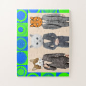 CAT-MENSCHEN IN ANZÜGEN FUNNY JIGSAW PUZZLE (Vertikal)