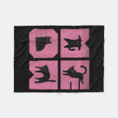 Cat - Meow Art Fleecedecke (Vorderseite (Horizontal))