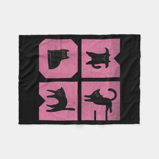 Cat - Meow Art  Fleecedecke (Vorderseite (Horizontal))