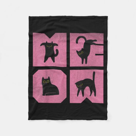 Cat - Meow Art  Fleecedecke (Vorderseite)