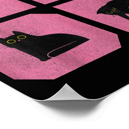 Cat - Meow Art  Poster (Ecke)