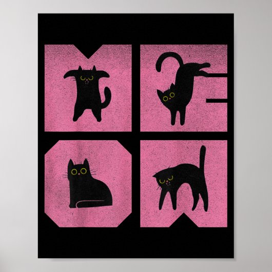 Cat - Meow Art  Poster (Vorne)