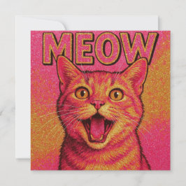 Cat meow Einladungen Karte!