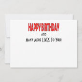 Cat Meow Funny Birthday (Rückseite)