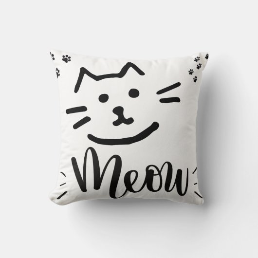 Cat Meow Kissen Case Design (Vorderseite)