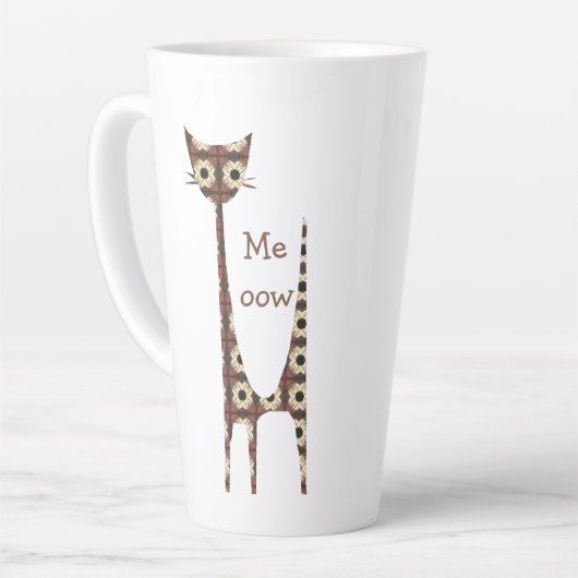 Cat Meow Latte Tasse (Linke Ecke)