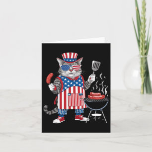 Cat Meowica 4. Juli Katze Amerikanische Flagge Kat Karte