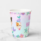 Cat Meowmaid Mermaid Girl Birthday Party Pappbecher (Links)