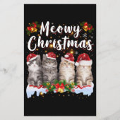 Cat Meowy Familie Matching Weihnachten Pajamas San (Vorderseite)