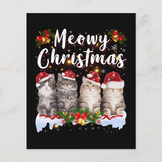 Cat Meowy Familie Matching Weihnachten Pajamas San (Vorderseite)