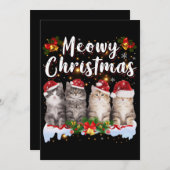 Cat Meowy Familie Matching Weihnachten Pajamas San (Vorne/Hinten)
