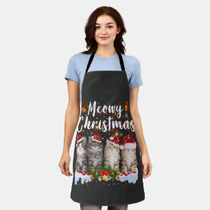 Cat Meowy Familie Matching Weihnachten Pajamas San Schürze