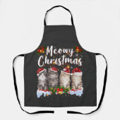 Cat Meowy Familie Matching Weihnachten Pajamas San Schürze (Vorderseite)